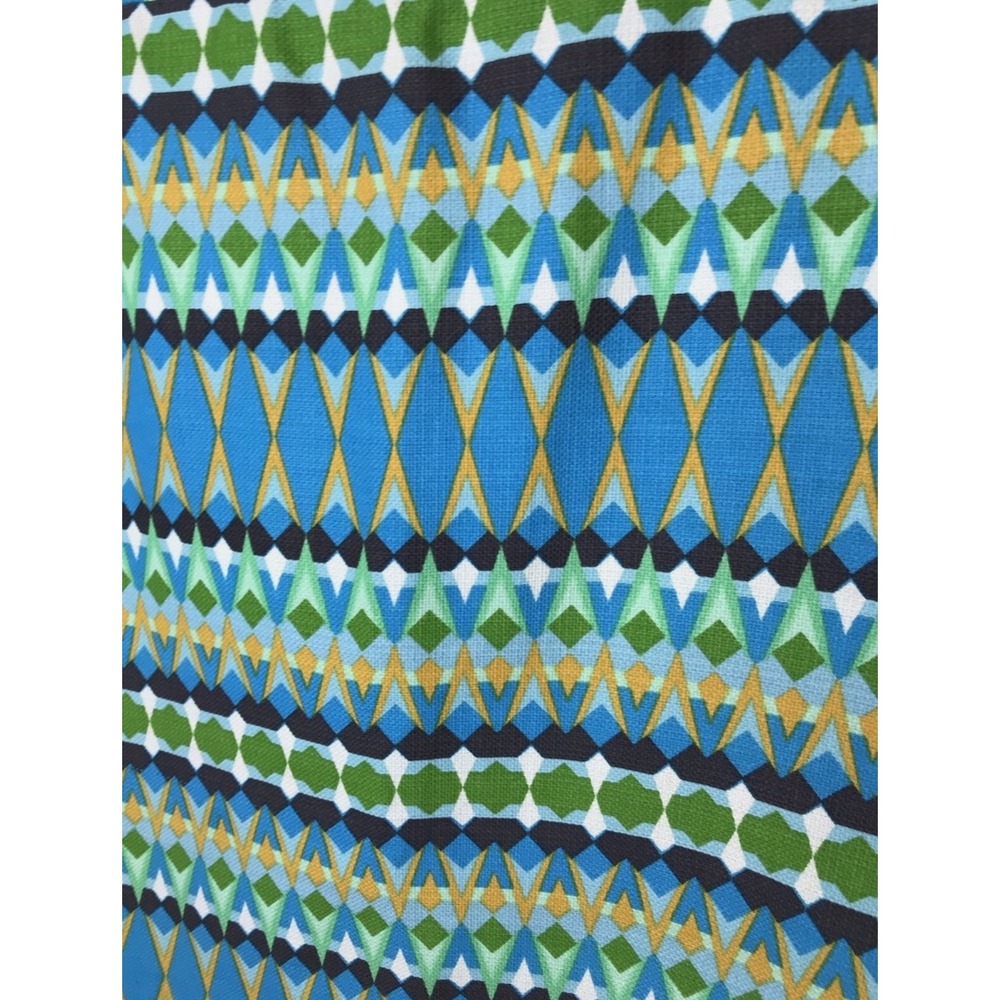 Geometric Diamond Print Pencil Skirt Womens 2 Blue Green Knee‎ Length Graphic - Picture 4 of 12
